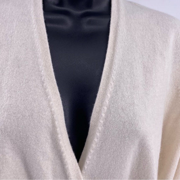 Land's End Women Cashmere Long Sleeve Wrap Sweater Blouse Blush Rose Pink Small - Picture 5 of 12